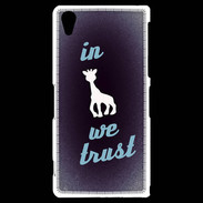 Coque Sony Xperia Z2 In Girafe We trust Bleu ZG