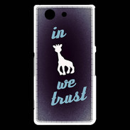 Coque Sony Xperia Z3 Compact In Girafe We trust Bleu ZG