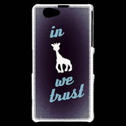 Coque Sony Xperia Z1 Compact In Girafe We trust Bleu ZG