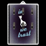 Porte clés In Girafe We trust Bleu ZG