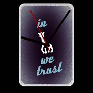 Grande pendule murale In Girafe We trust Bleu ZG