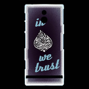 Coque Sony Xperia P In Islam We trust Bleu ZG