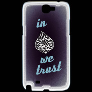Coque Samsung Galaxy Note 2 In Islam We trust Bleu ZG