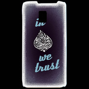 Coque LG P990 In Islam We trust Bleu ZG