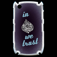 Coque Blackberry 8520 In Islam We trust Bleu ZG