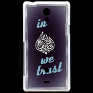Coque Sony Xperia T In Islam We trust Bleu ZG