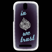 Coque HTC One SV In Islam We trust Bleu ZG