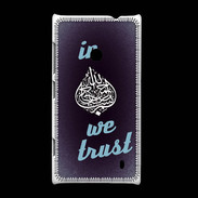 Coque Nokia Lumia 520 In Islam We trust Bleu ZG