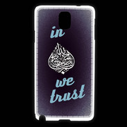 Coque Samsung Galaxy Note 3 In Islam We trust Bleu ZG