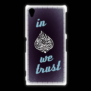Coque Sony Xpéria Z1 In Islam We trust Bleu ZG