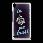 Coque Huawei Ascend P6 In Islam We trust Bleu ZG
