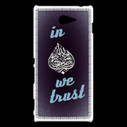 Coque Sony Xperia M2 In Islam We trust Bleu ZG