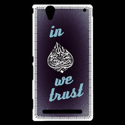 Coque Sony Xperia T2 Ultra In Islam We trust Bleu ZG