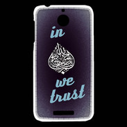 Coque HTC Desire 510 In Islam We trust Bleu ZG