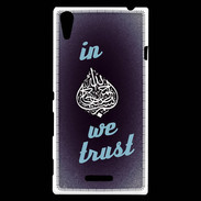 Coque Sony Xperia T3 In Islam We trust Bleu ZG