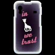 Coque Samsung ACE S5830 In Girafe We trust Rouge ZG