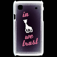 Coque Samsung Galaxy S In Girafe We trust Rouge ZG