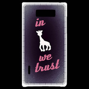 Coque LG Optimus L7 In Girafe We trust Rouge ZG