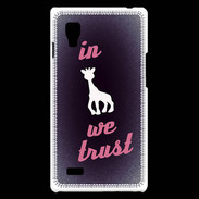 Coque LG Optimus L9 In Girafe We trust Rouge ZG