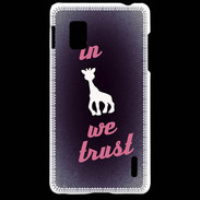 Coque LG Optimus G In Girafe We trust Rouge ZG