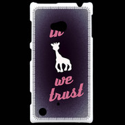 Coque Nokia Lumia 720 In Girafe We trust Rouge ZG