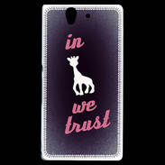 Coque Sony Xperia Z In Girafe We trust Rouge ZG