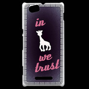 Coque Sony Xperia M In Girafe We trust Rouge ZG