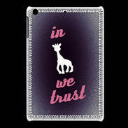 Coque iPadMini In Girafe We trust Rouge ZG