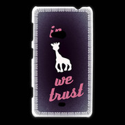 Coque Nokia Lumia 625 In Girafe We trust Rouge ZG