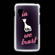Coque LG L5 2 In Girafe We trust Rouge ZG