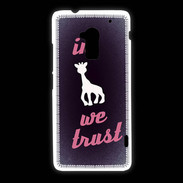Coque HTC One Max In Girafe We trust Rouge ZG