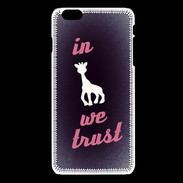 Coque iPhone 6Plus / 6Splus In Girafe We trust Rouge ZG