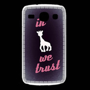 Coque Samsung Galaxy Core In Girafe We trust Rouge ZG