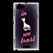 Coque Sony Xperia L In Girafe We trust Rouge ZG