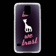 Coque Samsung Galaxy S5 In Girafe We trust Rouge ZG