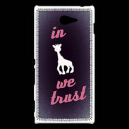 Coque Sony Xperia M2 In Girafe We trust Rouge ZG