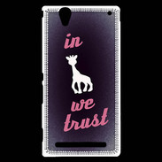 Coque Sony Xperia T2 Ultra In Girafe We trust Rouge ZG