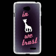Coque LG L70 In Girafe We trust Rouge ZG