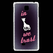 Coque LG F5 In Girafe We trust Rouge ZG