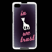 Coque Blackberry Z30 In Girafe We trust Rouge ZG