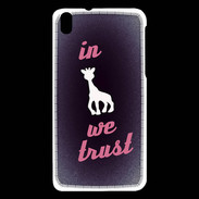 Coque HTC Desire 816 In Girafe We trust Rouge ZG