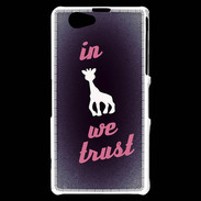 Coque Sony Xperia Z1 Compact In Girafe We trust Rouge ZG