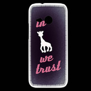 Coque HTC One Mini 2 In Girafe We trust Rouge ZG