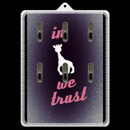 Porte clés In Girafe We trust Rouge ZG