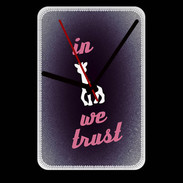 Grande pendule murale In Girafe We trust Rouge ZG