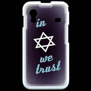 Coque Samsung ACE S5830 In Judaïsme We trust Bleu ZG 