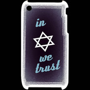 Coque iPhone 3G / 3GS In Judaïsme We trust Bleu ZG 
