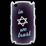 Coque Blackberry 8520 In Judaïsme We trust Bleu ZG 