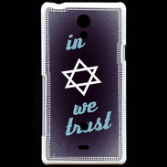 Coque Sony Xperia T In Judaïsme We trust Bleu ZG 