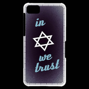 Coque Blackberry Z10 In Judaïsme We trust Bleu ZG 